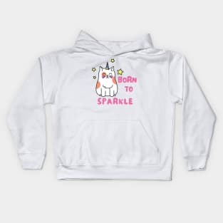 Born to Sparkle Caticorn Kids Hoodie